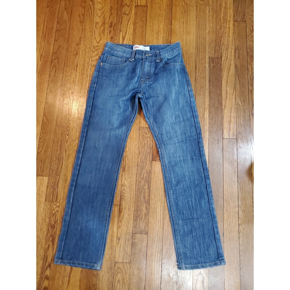 LEVIS 511 Denim Blue Jeans Boys Straight Leg Slim Fit 14 reg 27"x 27"‎ med wash